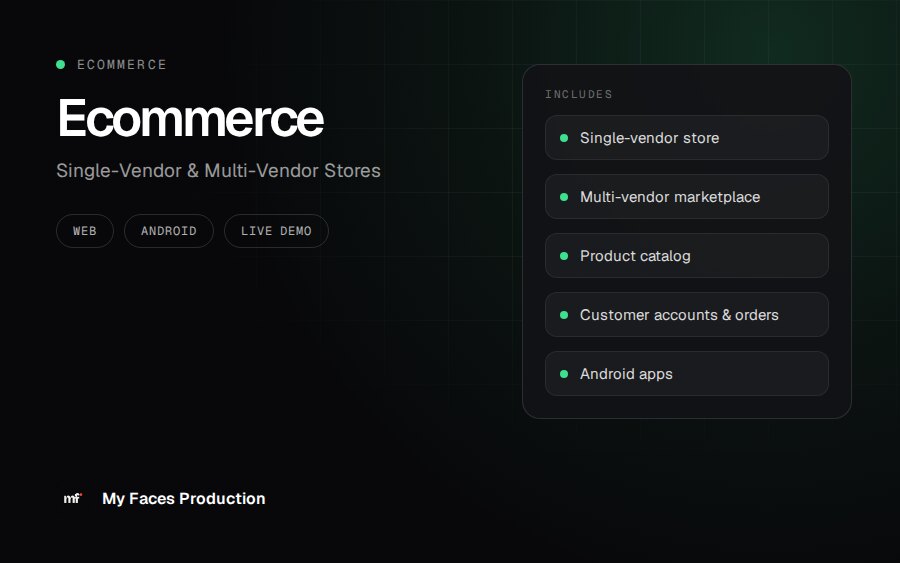 Ecommerce single-vendor store and multi-vendor marketplace — product cover