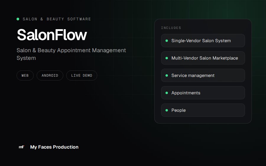 SalonFlow salon and beauty appointment management — product cover